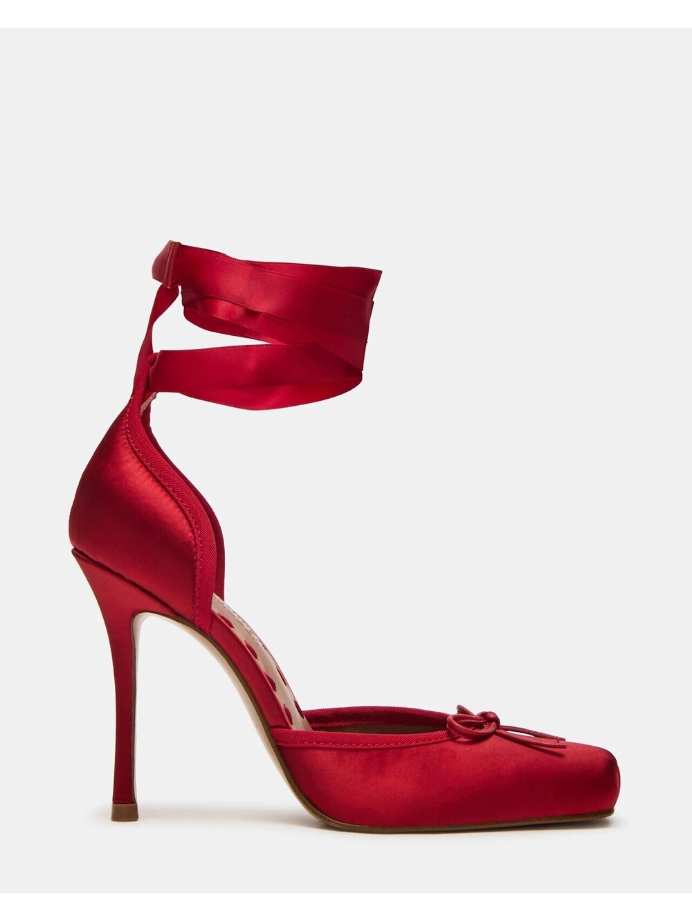Steve Madden Larina Ballet Pointe Heels Red NIB